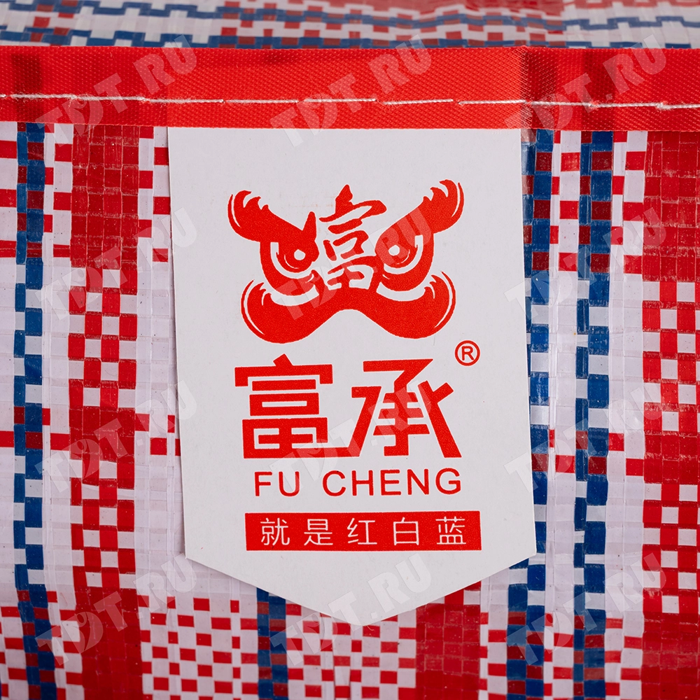 Сумка однослойная хозяйственная, 168 л, 80*35*60 см, красно-синяя