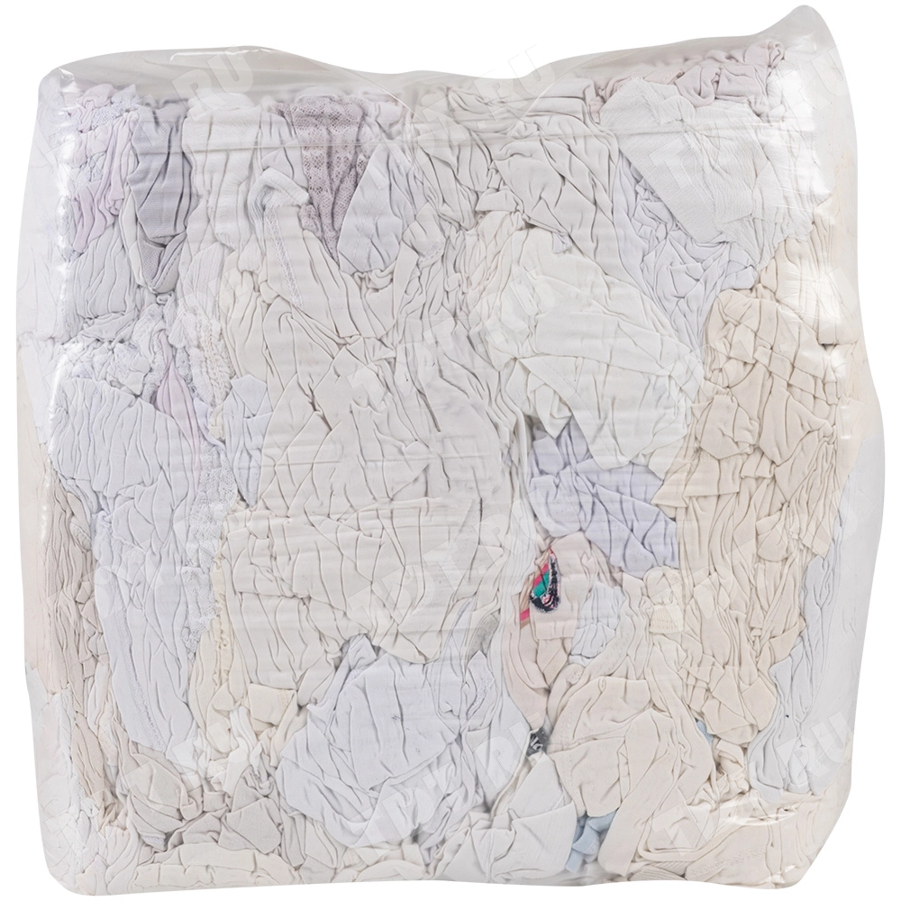 Трикотажная ветошь, белая, 10 кг