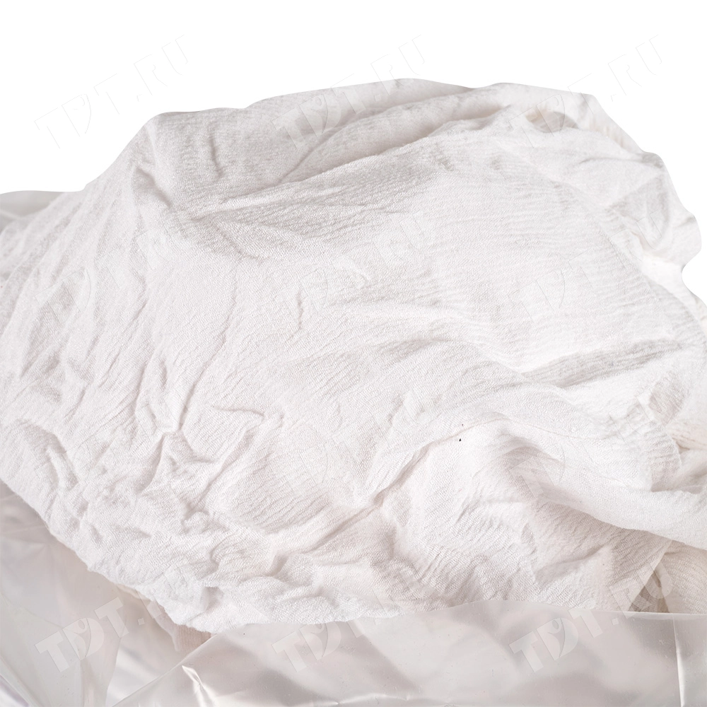 Трикотажная ветошь, белая, 10 кг