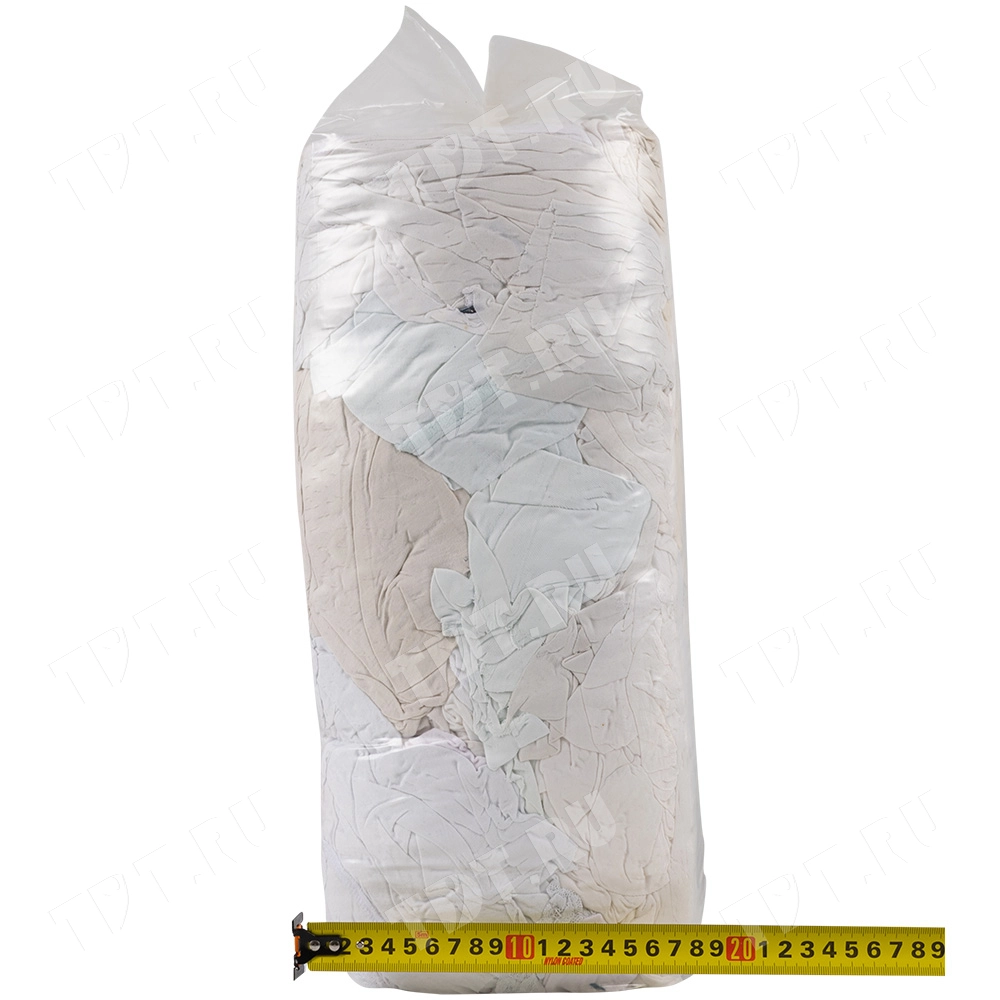 Трикотажная ветошь, белая, 10 кг