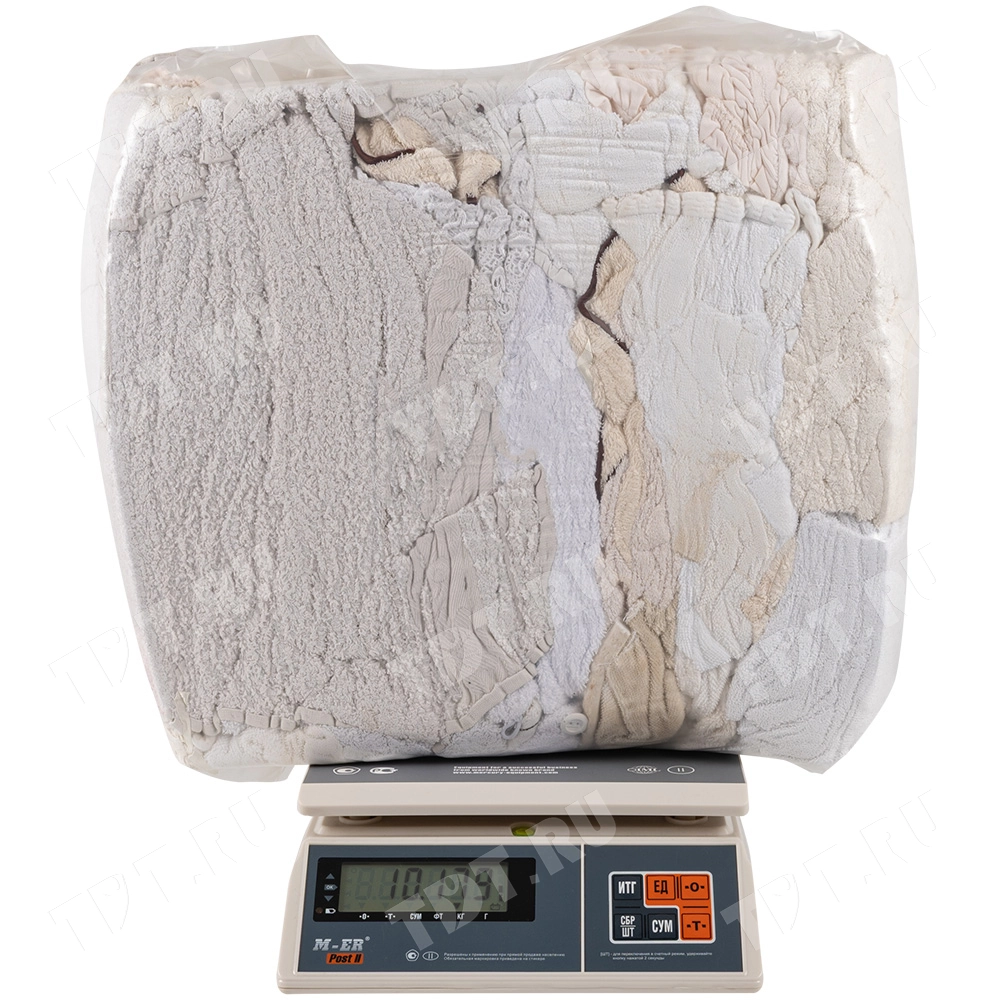 Махровая ветошь, белая, 10 кг