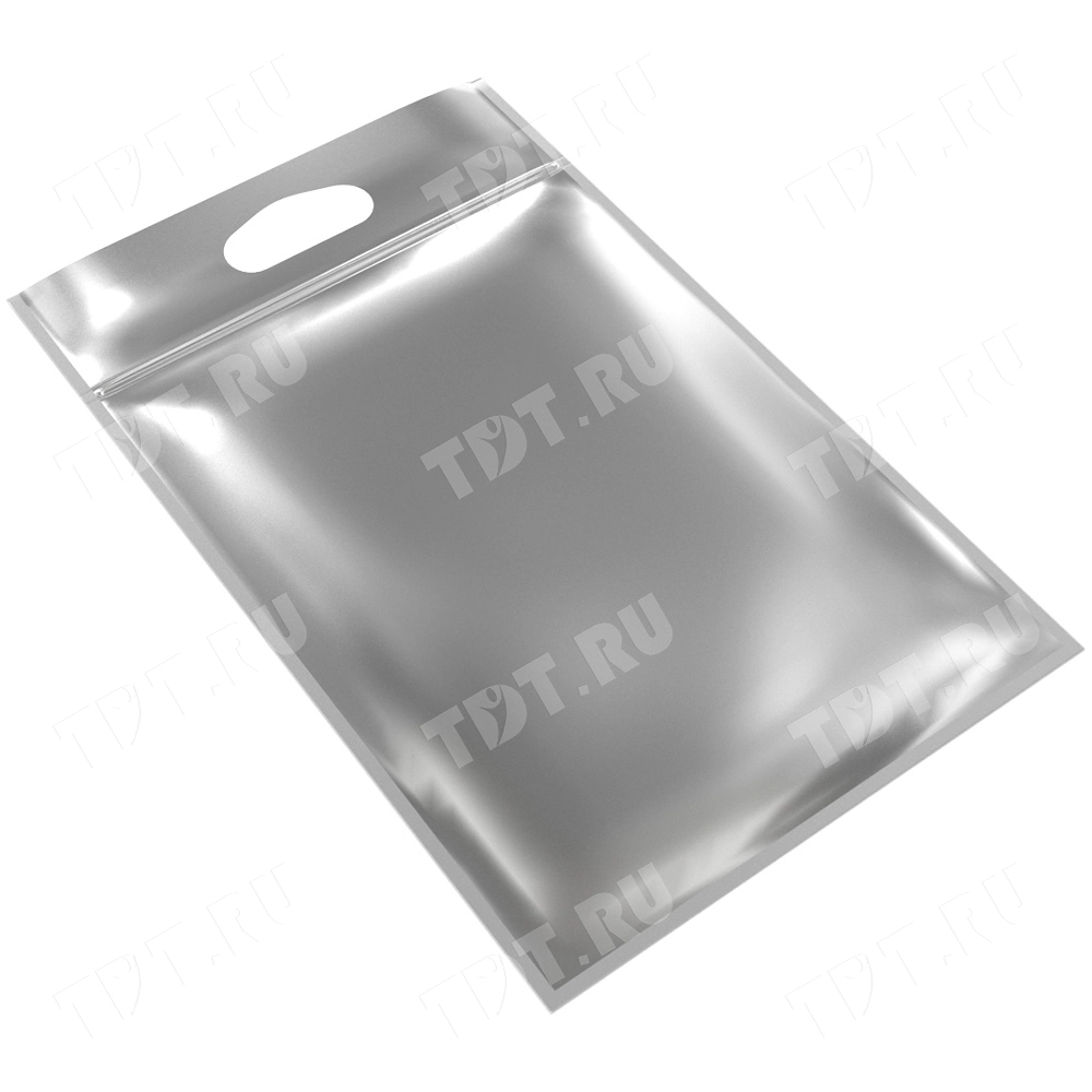 Термопакет с прорубной ручкой, zip-lock, 250*400+50 мм, однослойный