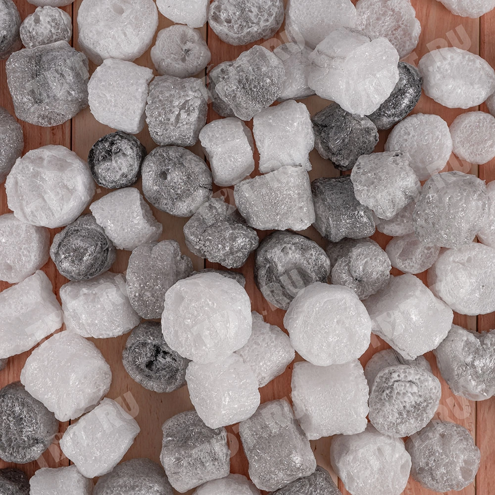 Наполнитель полистирольный «Конфетти», чёрно-белый, 10 л