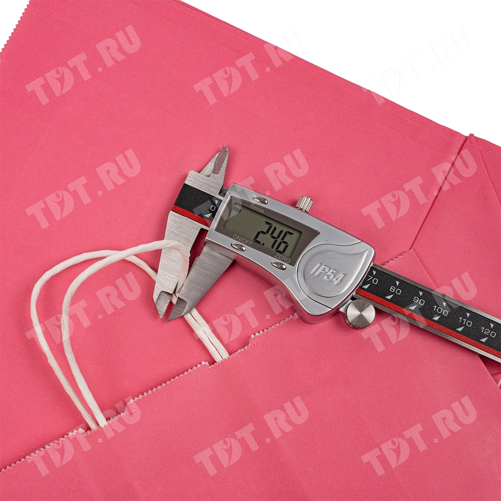 Крафт пакет с крученой ручкой «Розовый», 100 г/м², 32*12*42 см