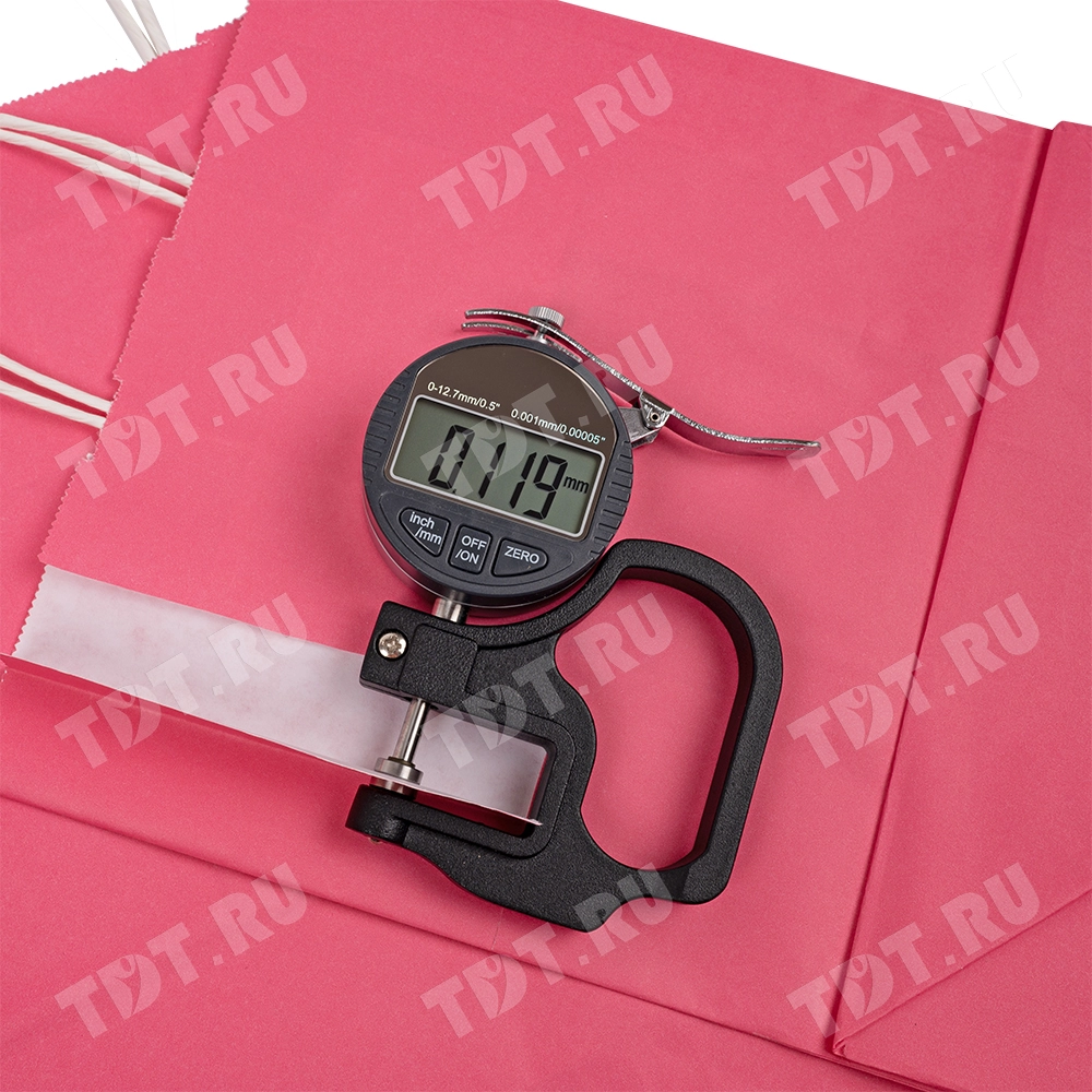 Крафт пакет с крученой ручкой «Розовый», 100 г/м², 32*12*42 см