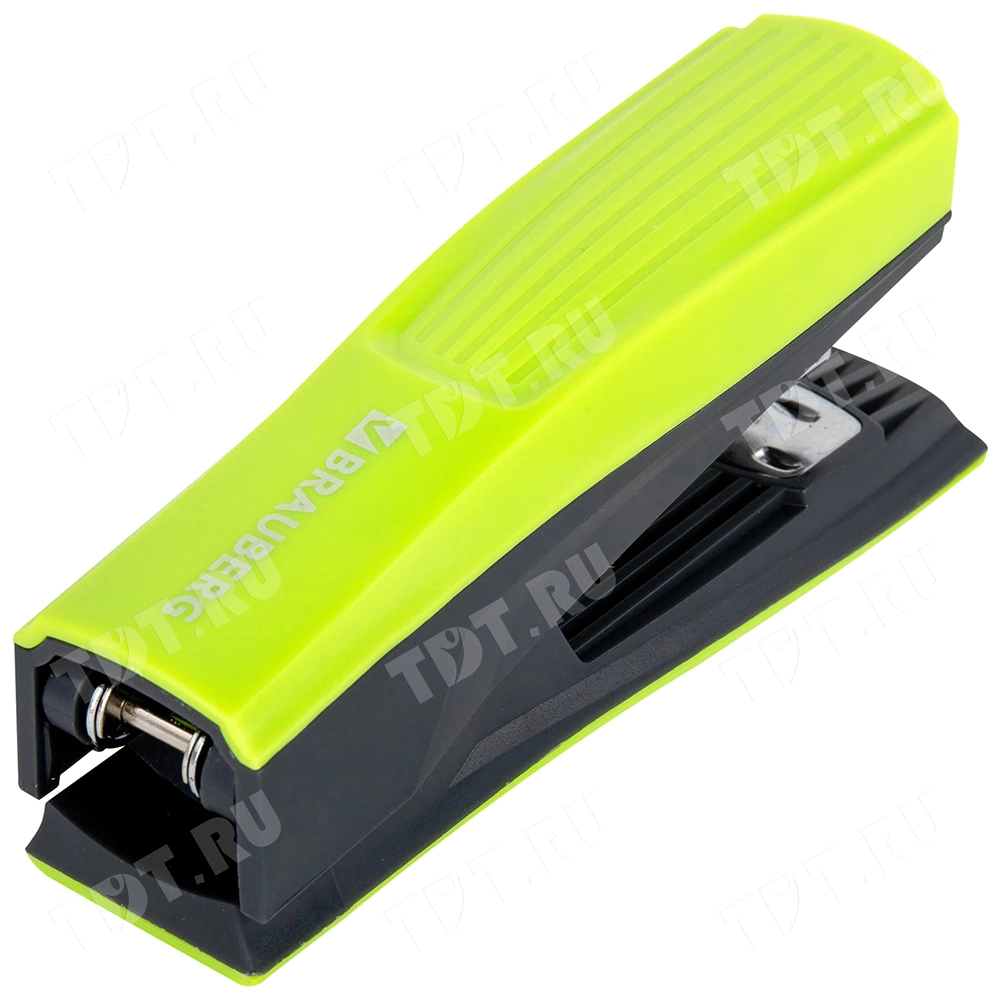 Степлер BRAUBERG «Super» для скоб №24/6 и №26/6, пластик, зелёно-чёрный, 30 листов