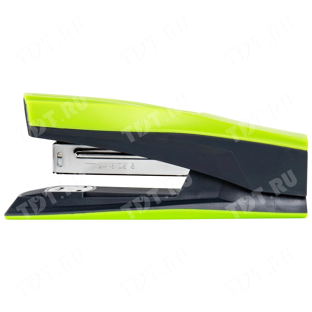 Степлер BRAUBERG «Super» для скоб №24/6 и №26/6, пластик, зелёно-чёрный, 30 листов