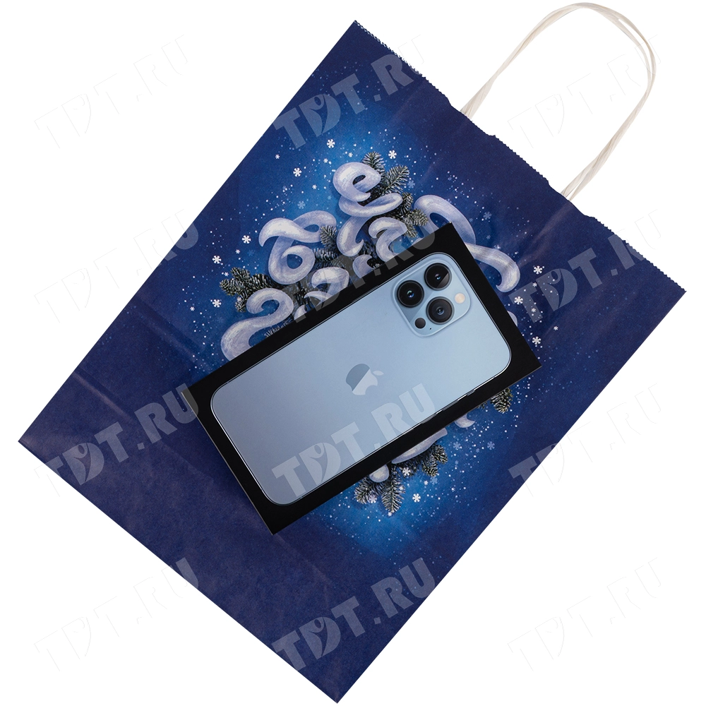 Подарочный пакет с крученой ручкой «Чудес в Новом году», 80 г/м², 25*11*32 см