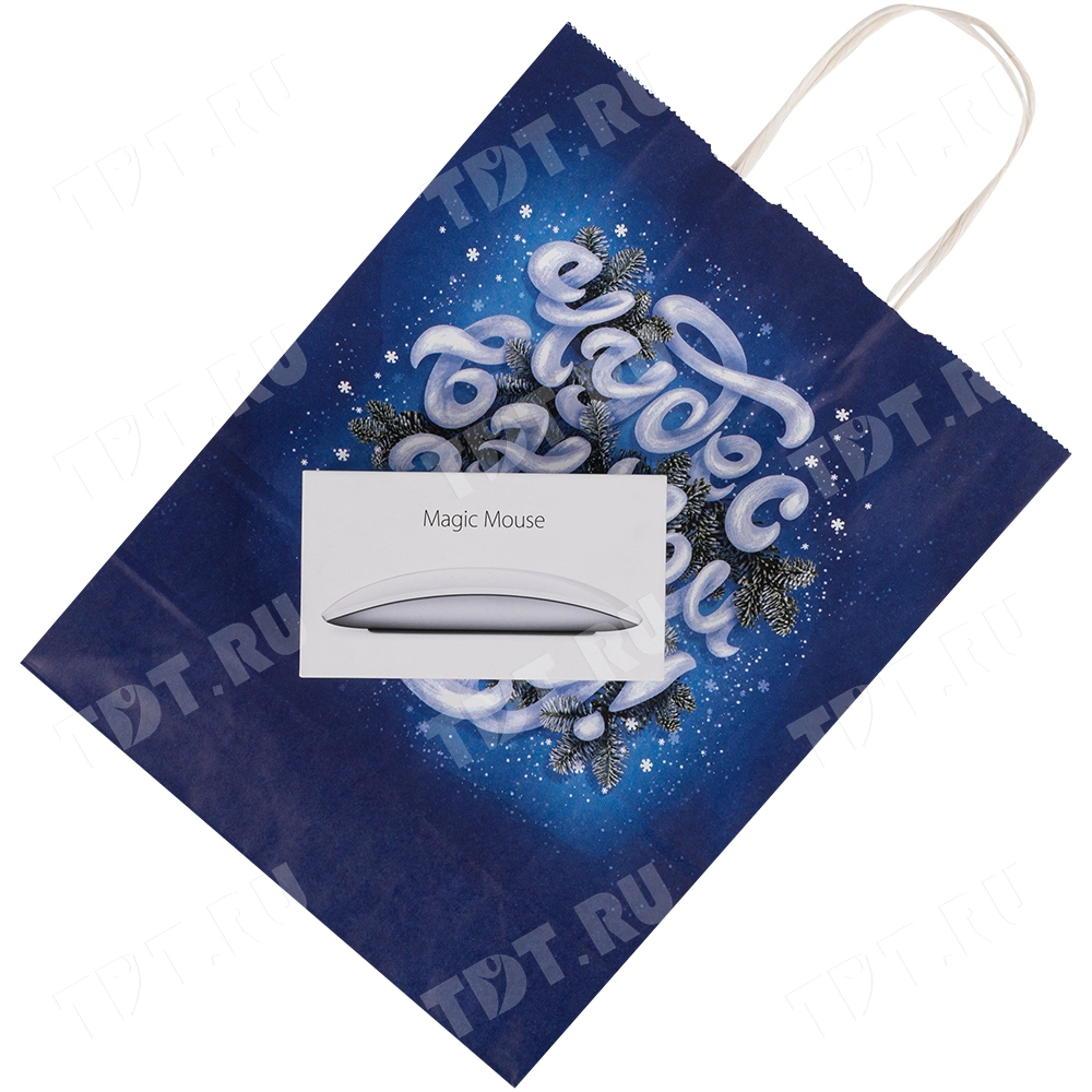 Подарочный пакет с крученой ручкой «Чудес в Новом году», 80 г/м², 25*11*32 см