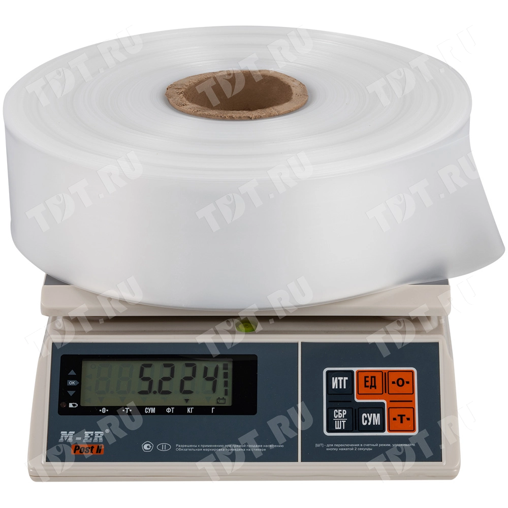 Рукав ПВД прозрачный, 8 см, 80 мкм, 425 м, 5 кг