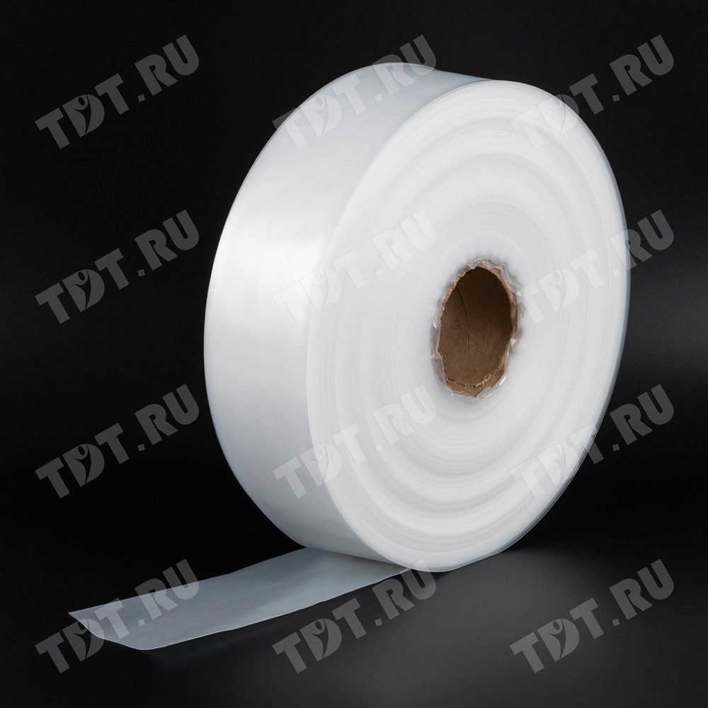 Рукав ПВД прозрачный, 35 см, 80 мкм, 190 м, 10 кг