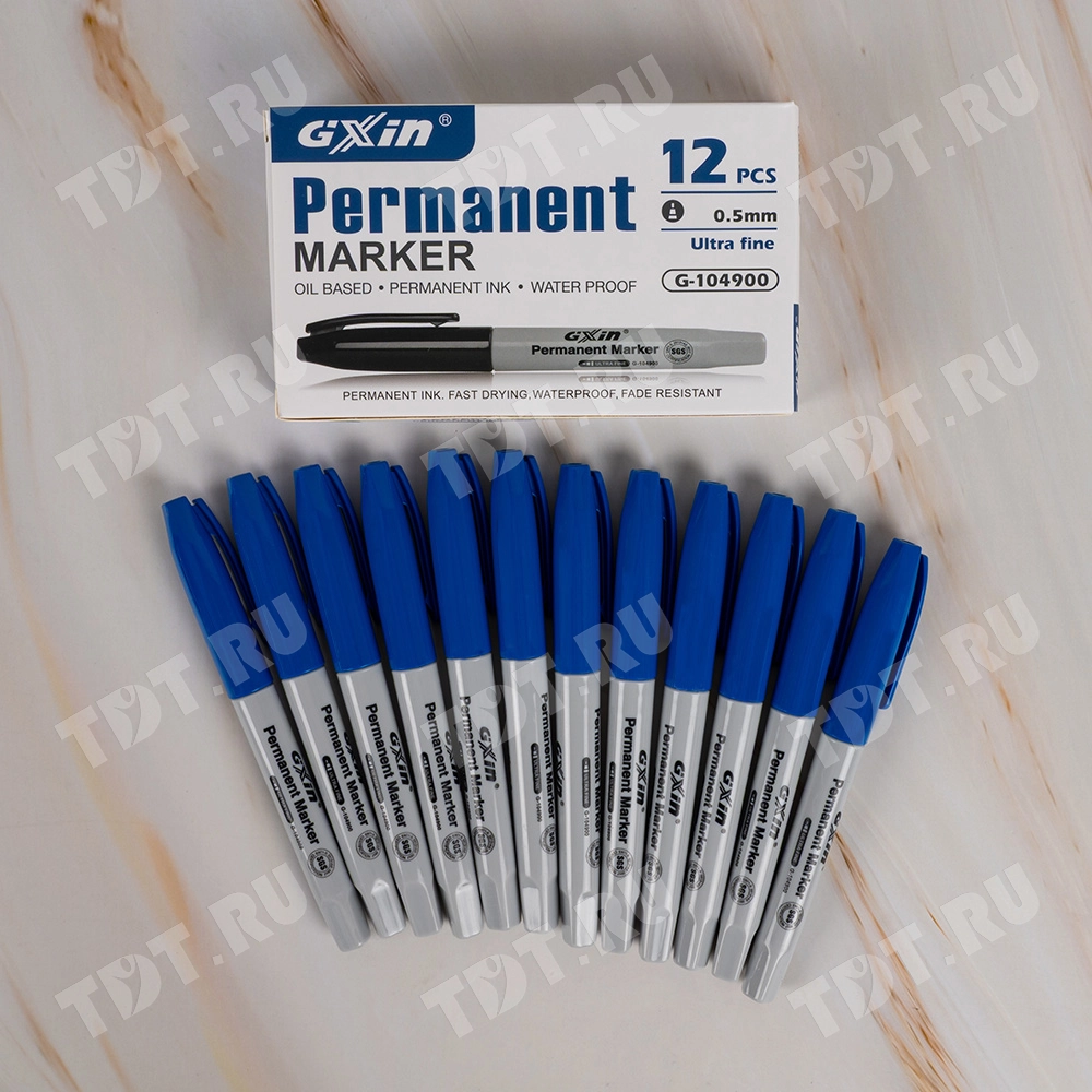 Маркер перманентный Gxin G-104900, синий, 0.5 мм, 1 шт.