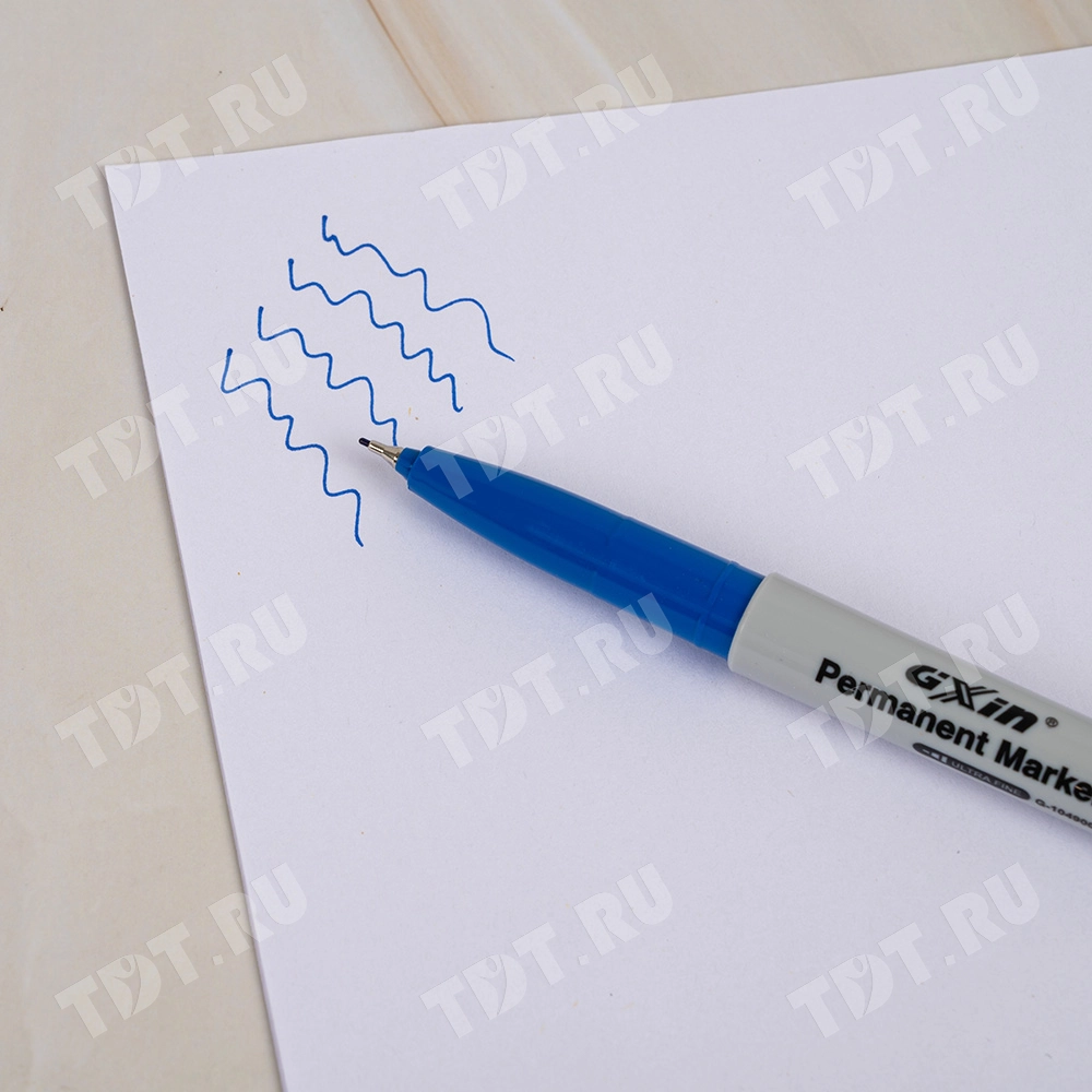 Маркер перманентный Gxin G-104900, синий, 0.5 мм, 1 шт.