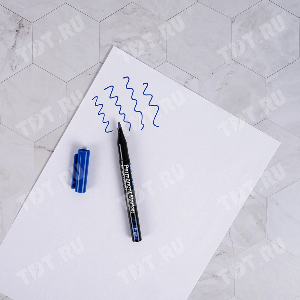 Маркер перманентный Gxin G-131, синий, 1-1.5 мм, 1 шт.