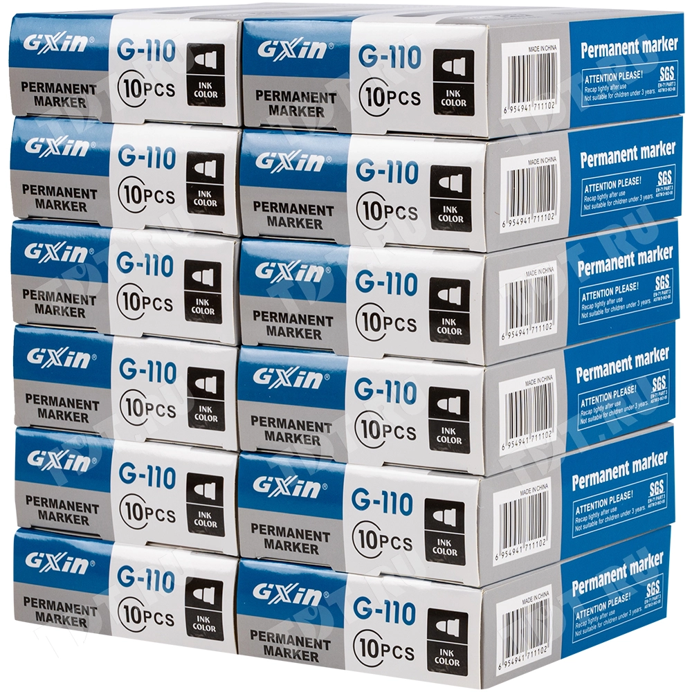 Маркер перманентный Gxin G-110, черный, 2-3 мм, 1 шт.