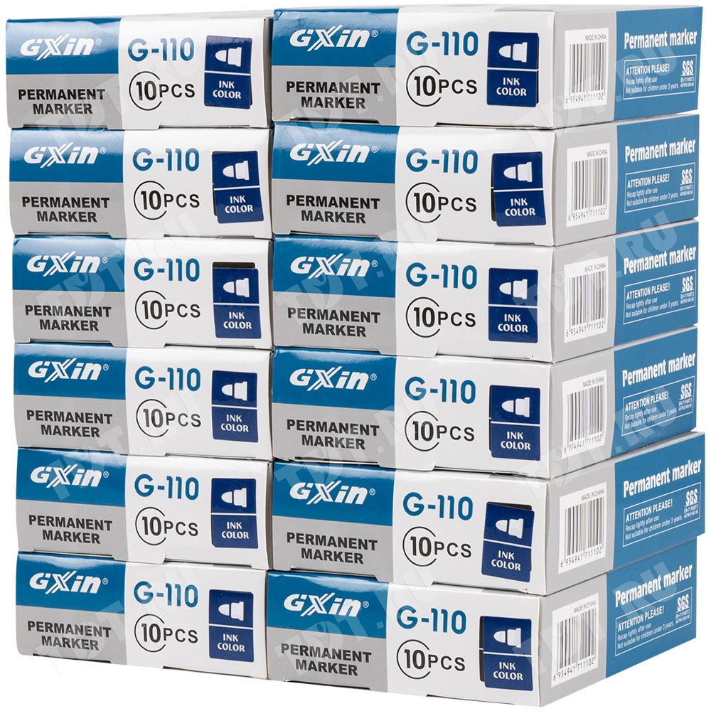 Маркер перманентный Gxin G-110, синий, 2-3 мм, 1 шт.