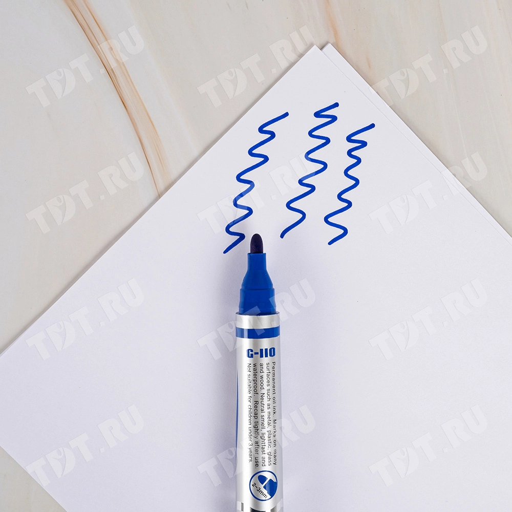 Маркер перманентный Gxin G-110, синий, 2-3 мм, 1 шт.