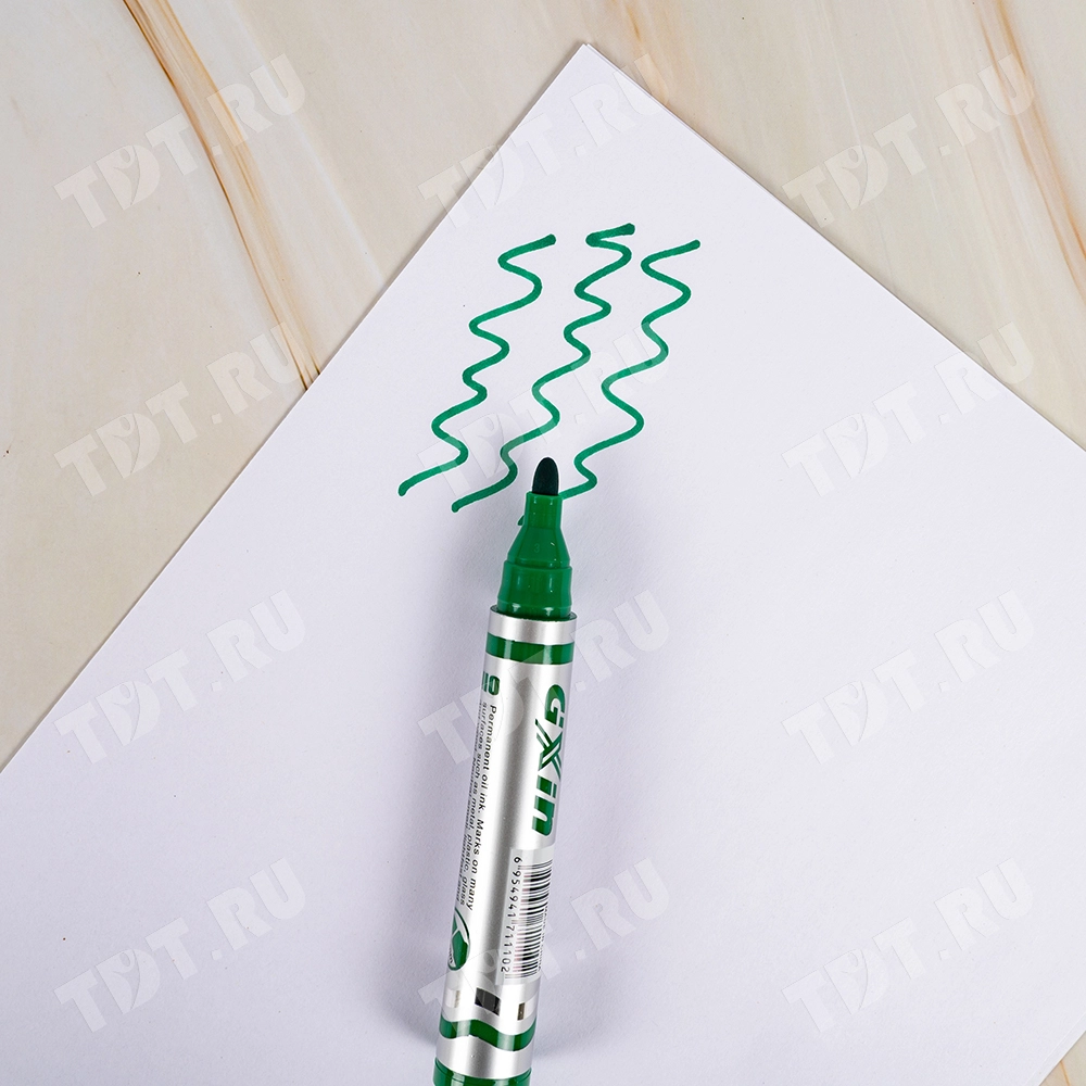 Маркер перманентный Gxin G-110, зеленый, 2-3 мм, 1 шт.