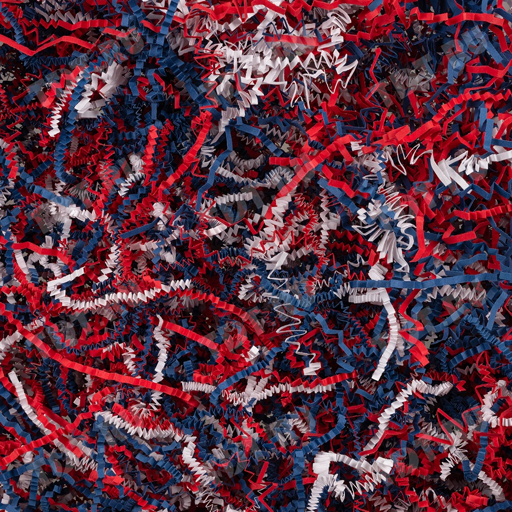 Бумажный наполнитель «Триколор сердец», цветная бумага, микс, 1 кг