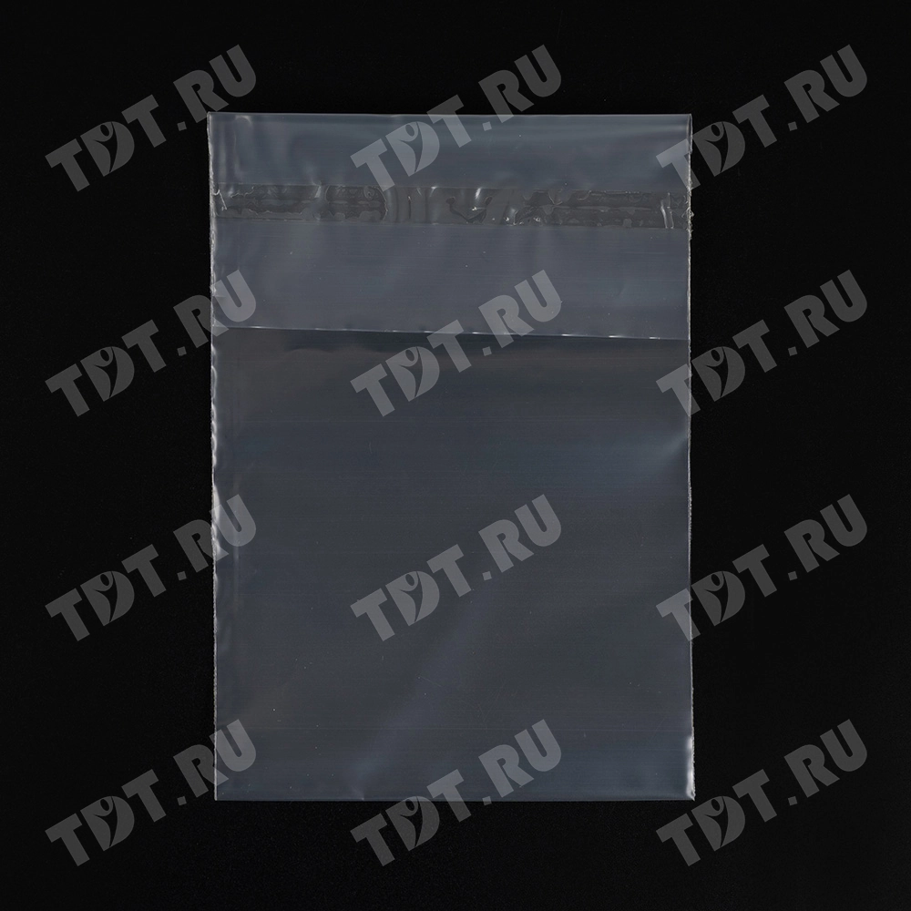 Курьер-пакет прозрачный, без кармана, 190*240+40 мм, 50 мкм, 100 шт.