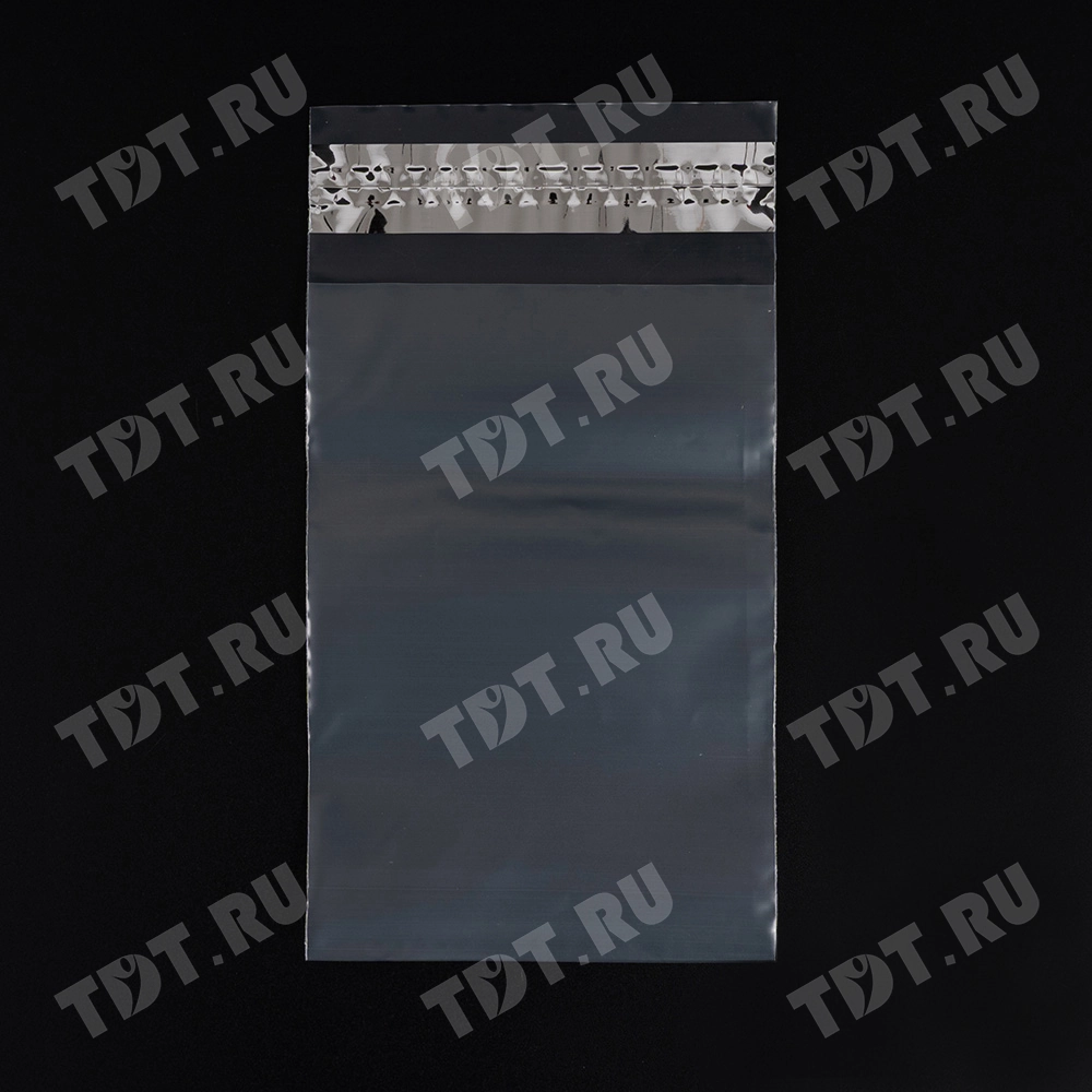 Курьер-пакет прозрачный, без кармана, 190*240+40 мм, 50 мкм, 100 шт.