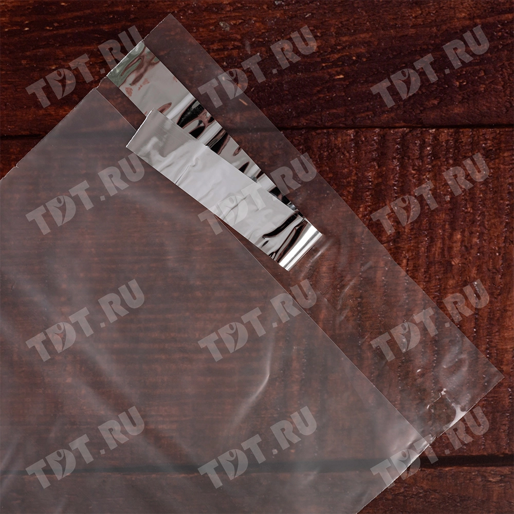 Курьер-пакет прозрачный, без кармана, 300*400+40 мм, 50 мкм, 100 шт.