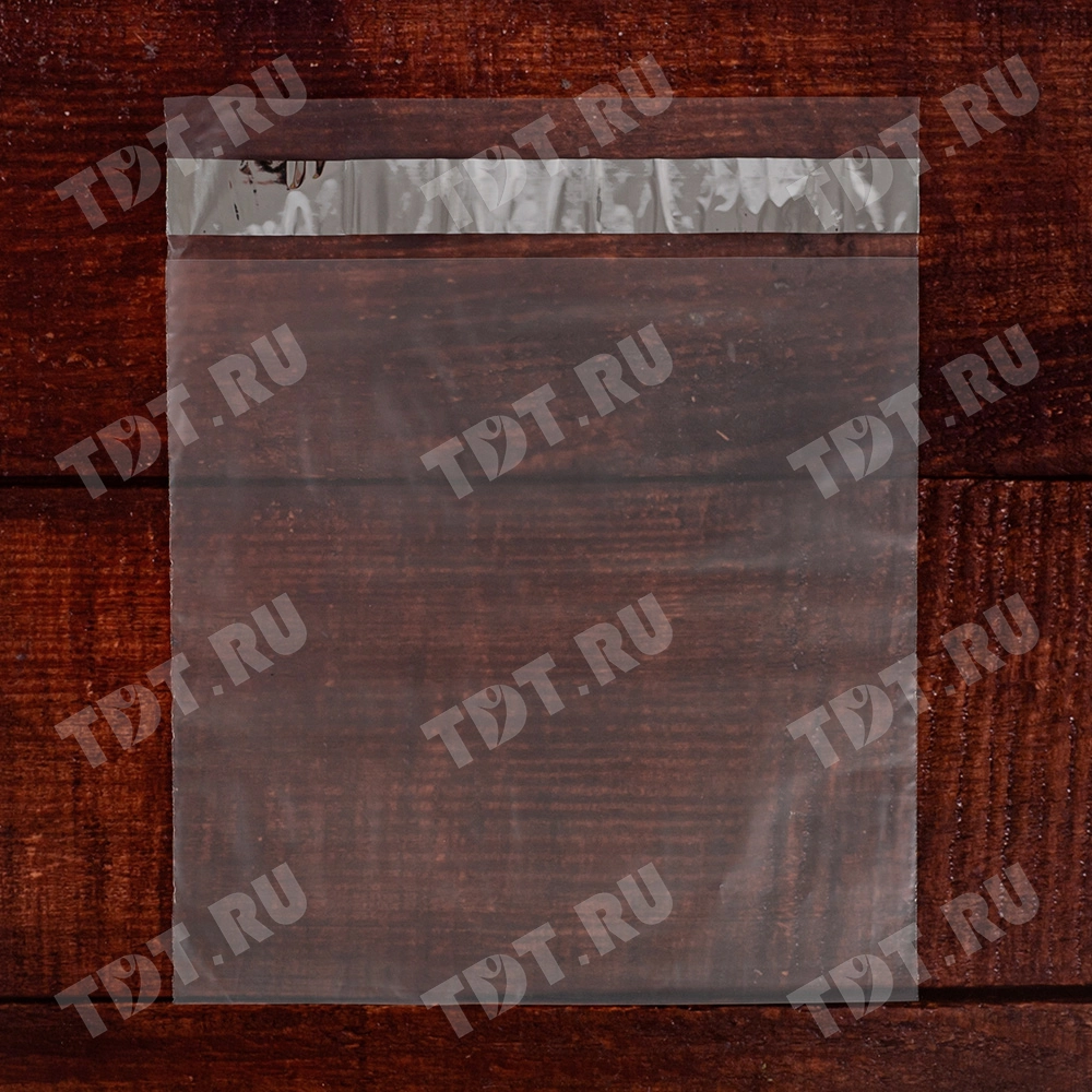 Курьер-пакет прозрачный, без кармана, 300*400+40 мм, 50 мкм, 100 шт.