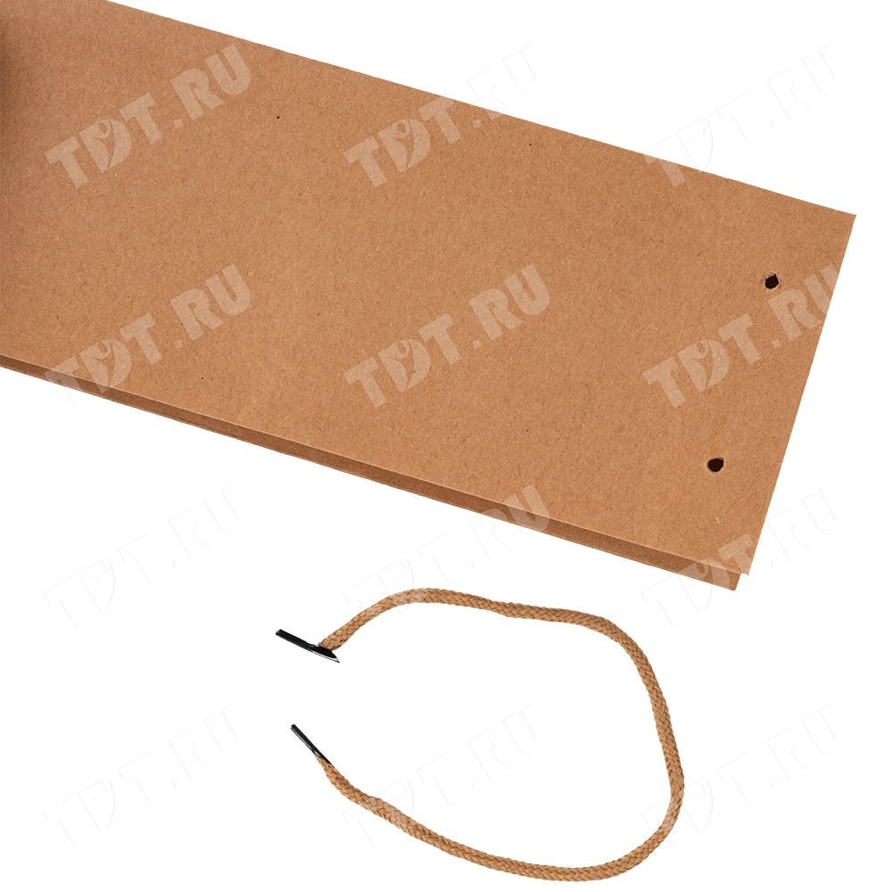 Крафт пакет с веревочной ручкой для бутылок, 120 г/м², 10*9*33 см