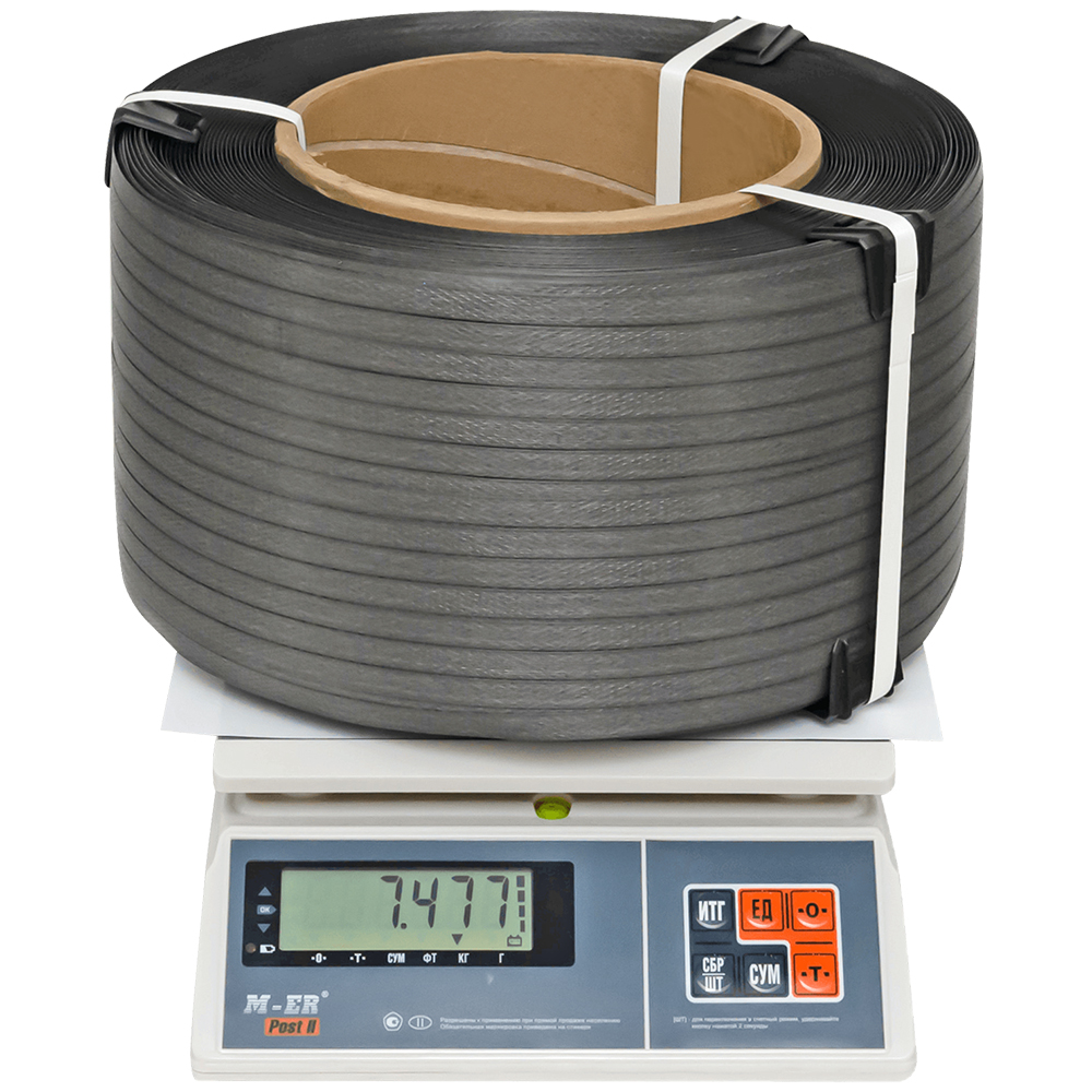 Стреппинг лента полипропиленовая (ПП), 12мм*0.5мм*2000м, серая Стреппинг лента полипропиленовая (ПП), 12мм*0.5мм*2000м, серая