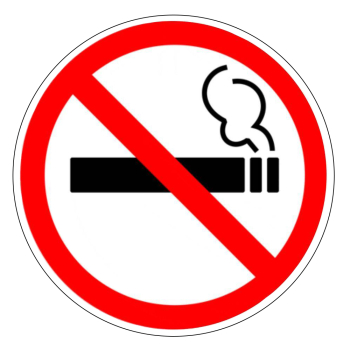 Наклейки «Курение запрещено», квадратные, 15*14.85 см, 10 шт./уп.