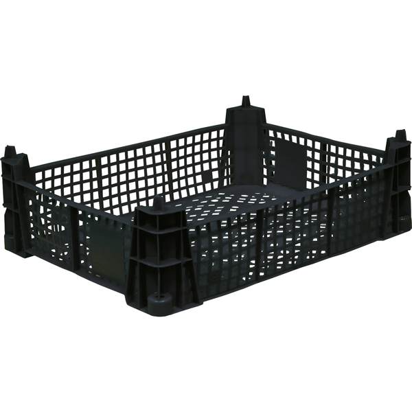 Пластиковый ящик для грибов, чёрный, 400*300*110 мм Пластиковый ящик для грибов, чёрный, 400*300*110 мм