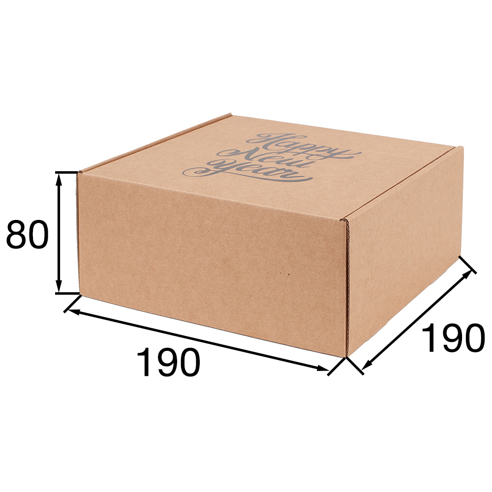 Подарочная коробка «Happy New year», чёрная, 190*190*80 мм Подарочная коробка «Happy New year», чёрная, 190*190*80 мм