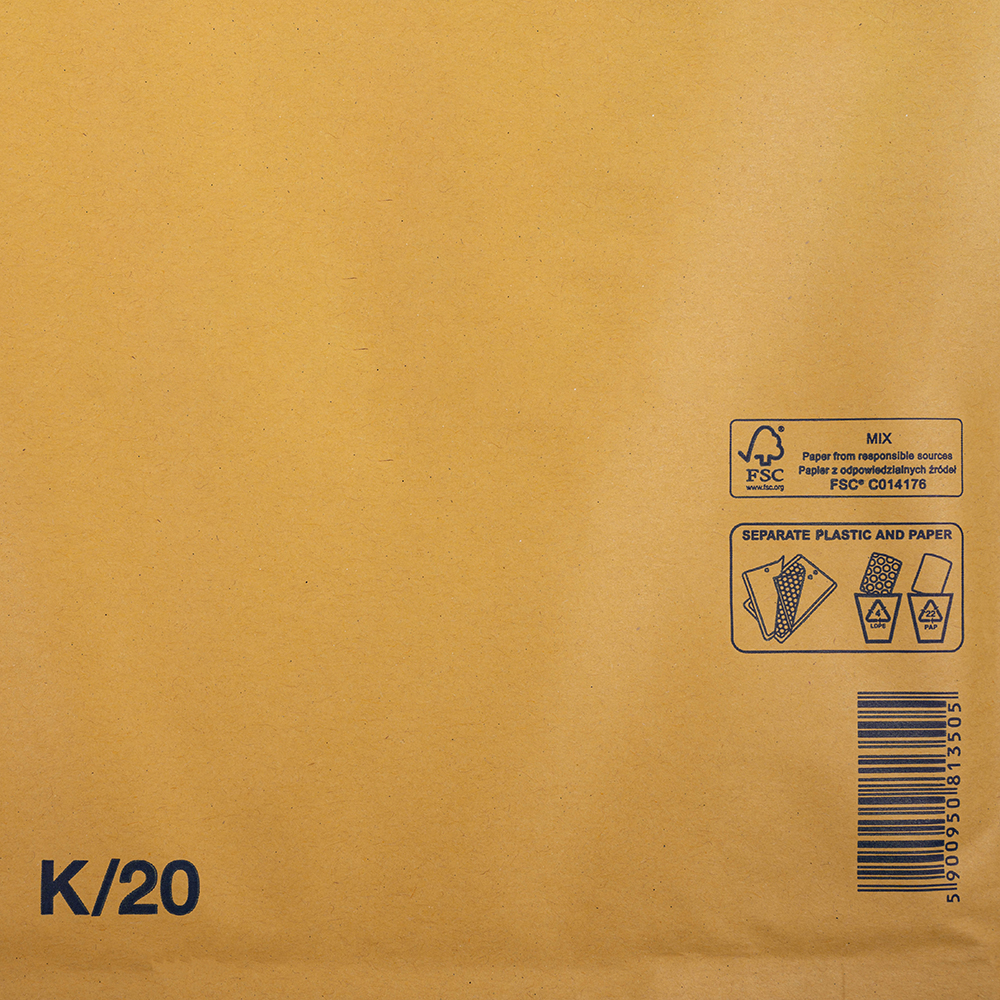 Бурый крафт пакет с прослойкой, 37*48 см, K-20-G (K/7) Бурый крафт пакет с прослойкой, 37*48 см, K-20-G (K/7)