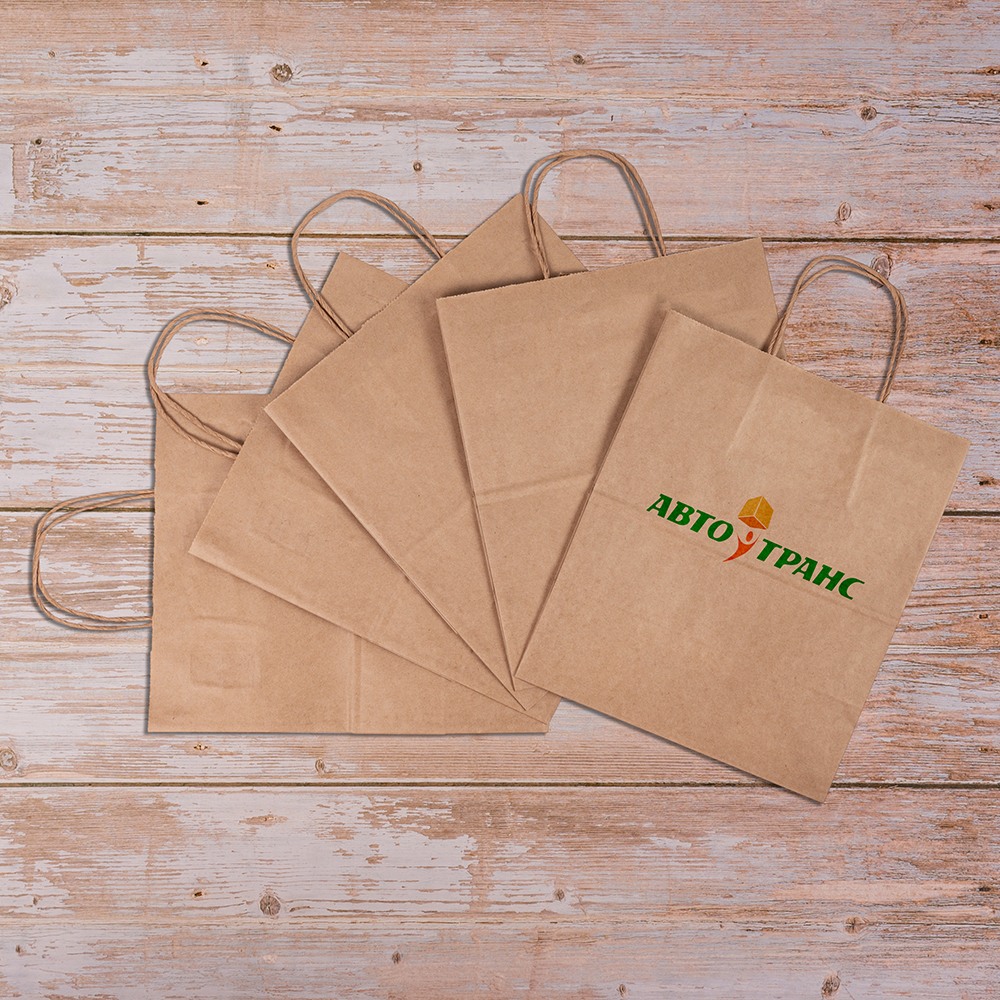 Крафт пакет с крученой ручкой, 70 г/м², 24*14*28 см Крафт пакет с крученой ручкой, 70 г/м², 24*14*28 см