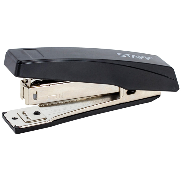 Степлер с антистеплером STAFF для скоб №10, чёрный, 10 листов Степлер с антистеплером STAFF для скоб №10, чёрный, 10 листов