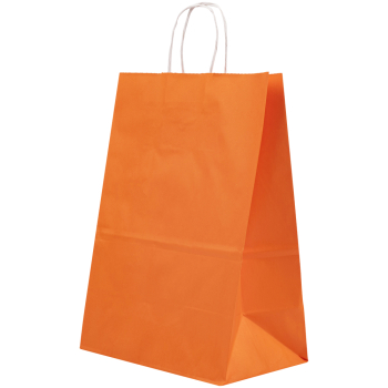 Крафт пакет с крученой ручкой «Оранжевый», 100 г/м², 18*8*25 см