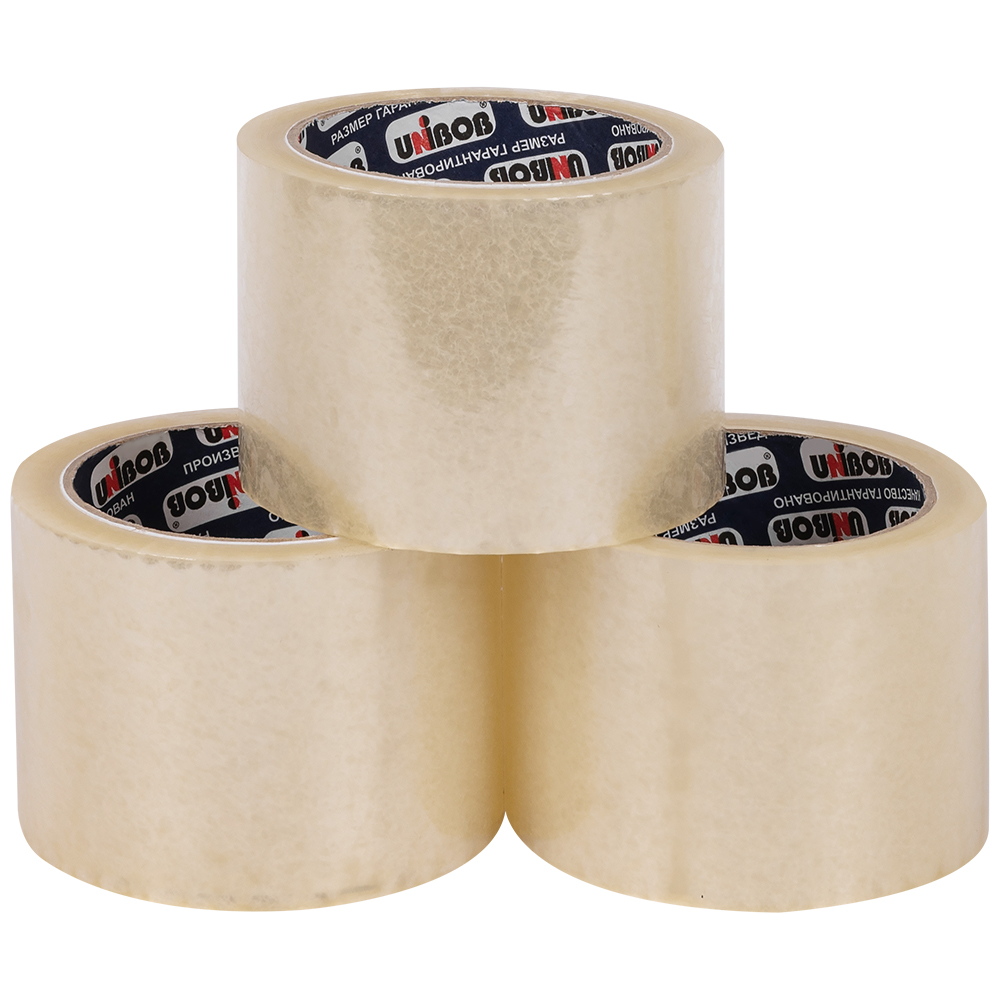 Клейкая лента прозрачная широкая Unibob®, 72мм*66м*45мкм Клейкая лента прозрачная широкая Unibob®, 72мм*66м*45мкм