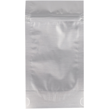 Фольгированный дой-пак с zip lock, серебристый, 10*15+3 см, 93 мкм, 100 шт.