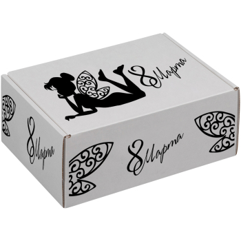 Подарочная коробка «С 8 Марта! - Фея», беленая, 216*175*106 мм