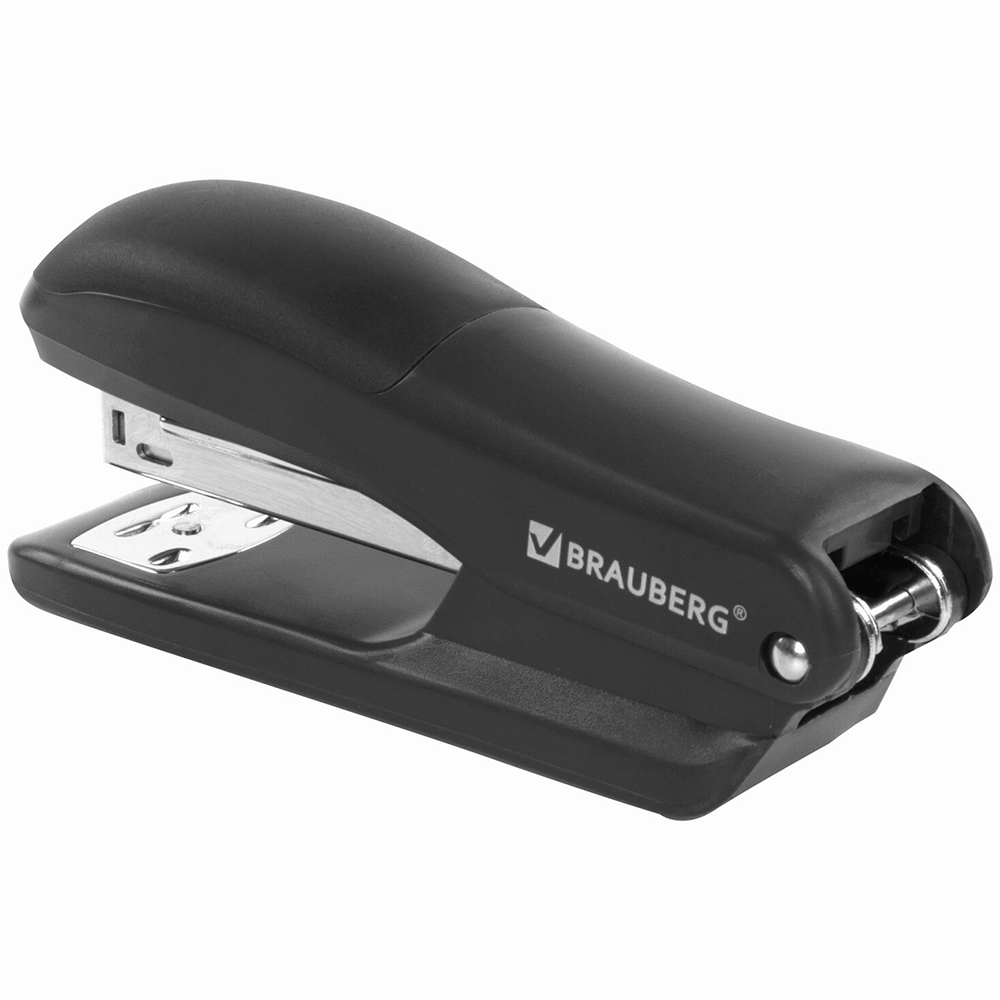 Степлер BRAUBERG «SX-39» для скоб №24/6 и №26/6, пластик, черный, 25 листов Степлер BRAUBERG «SX-39» для скоб №24/6 и №26/6, пластик, черный, 25 листов