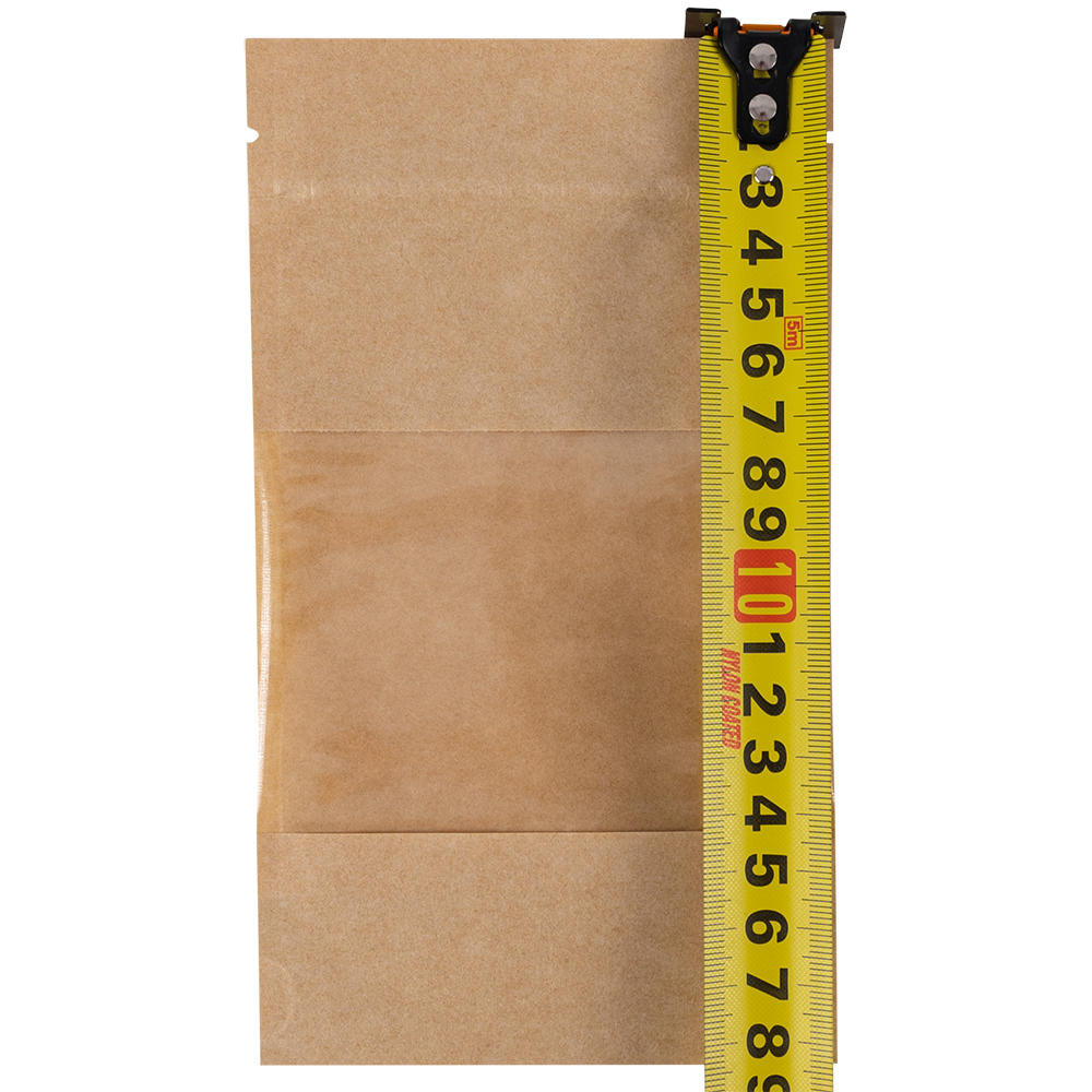 Крафт дой-пак с zip lock, прямоугольное окно 7-10 см, 10.5*3.5*18.5 см, 50 шт. Крафт дой-пак с zip lock, прямоугольное окно 7-10 см, 10.5*3.5*18.5 см, 50 шт.