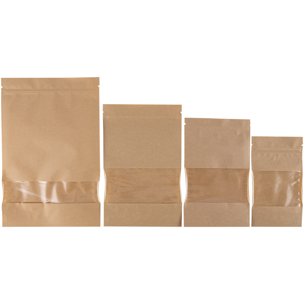 Крафт дой-пак с zip lock, прямоугольное окно 7 см, 13.5*4*22.5 см, 50 шт. Крафт дой-пак с zip lock, прямоугольное окно 7 см, 13.5*4*22.5 см, 50 шт.