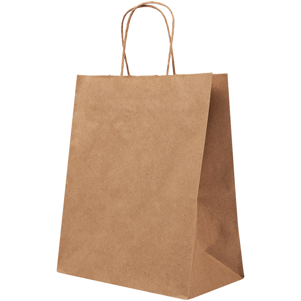 Крафт пакет с крученой ручкой, 70 г/м², 22*12*25 см Крафт пакет с крученой ручкой, 70 г/м², 22*12*25 см