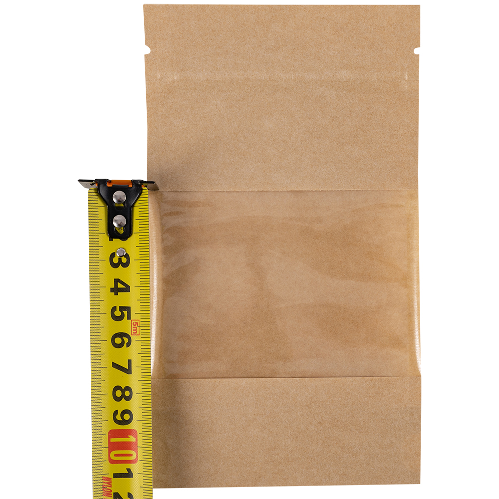 Крафт дой-пак с zip lock, прямоугольное окно 7-10 см, 10.5*3.5*18.5 см, 50 шт. Крафт дой-пак с zip lock, прямоугольное окно 7-10 см, 10.5*3.5*18.5 см, 50 шт.