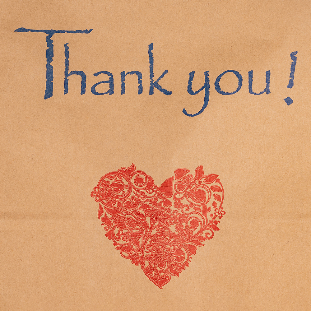 Крафт пакет с крученой ручкой «Thank you», 80 г/м², 35*15*45 см Крафт пакет с крученой ручкой «Thank you», 80 г/м², 35*15*45 см