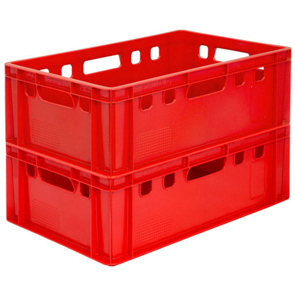 Мясной ящик Е2, красный, сплошной, 600*400*200 мм Мясной ящик Е2, красный, сплошной, 600*400*200 мм