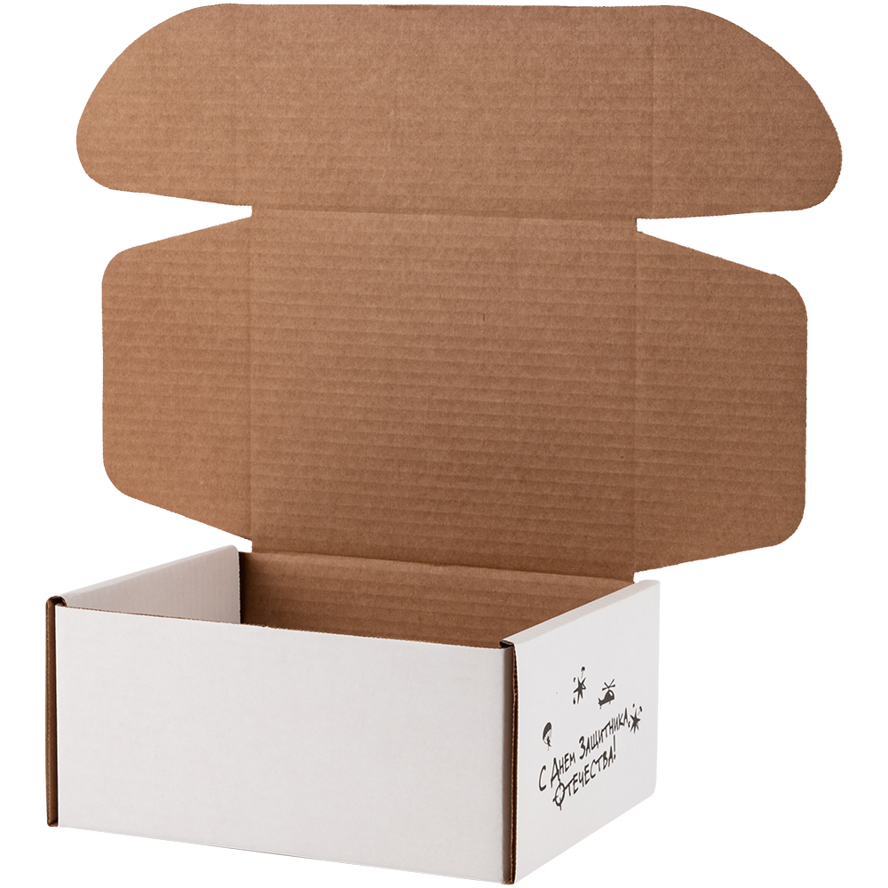 Подарочная коробка «С 23 Февраля! - Моему защитнику», беленая, 216*175*106 мм Подарочная коробка «С 23 Февраля! - Моему защитнику», беленая, 216*175*106 мм