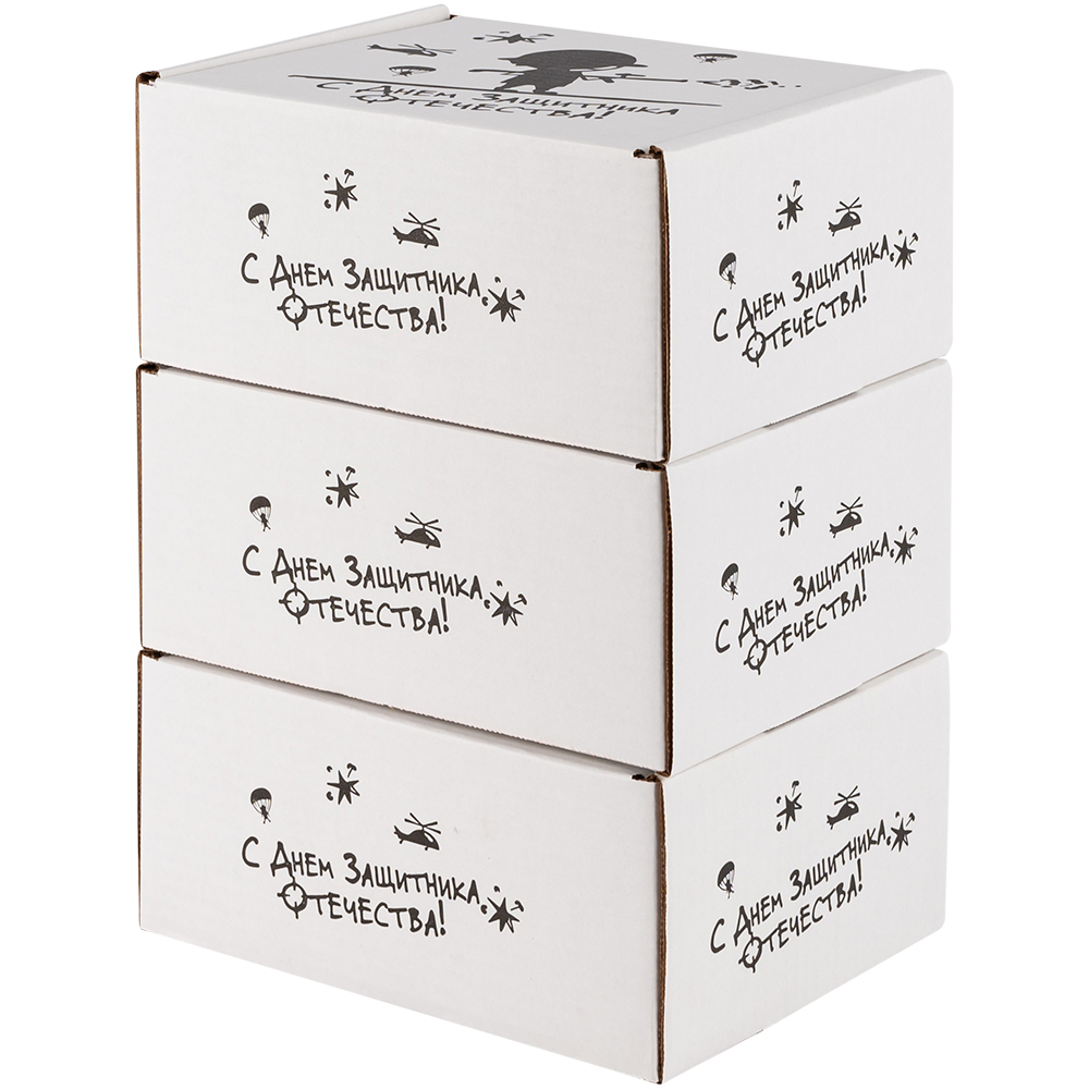 Подарочная коробка «С 23 Февраля! - Моему защитнику», беленая, 216*175*106 мм Подарочная коробка «С 23 Февраля! - Моему защитнику», беленая, 216*175*106 мм