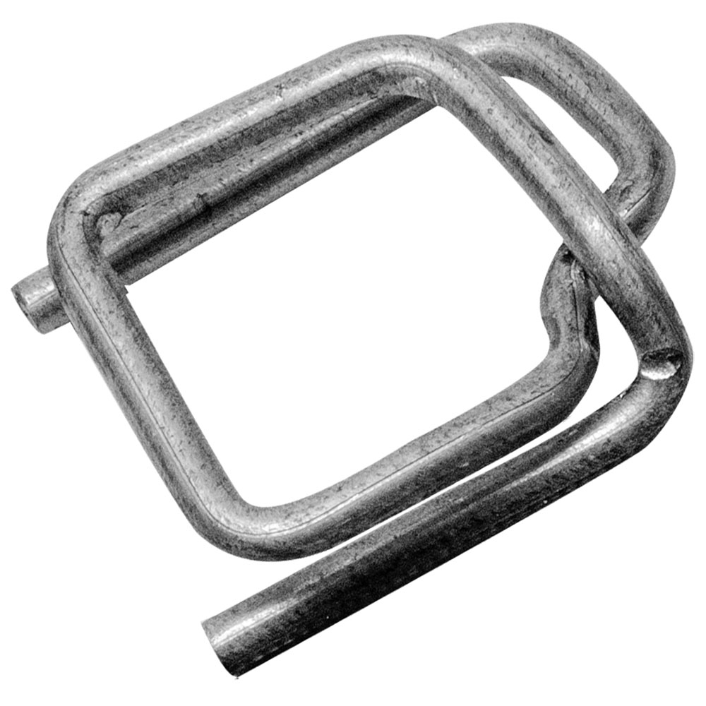 Проволочная оцинкованная пряжка для лент ПЭТ и ПП 19 мм, 1000 шт./уп. Проволочная оцинкованная пряжка для лент ПЭТ и ПП 19 мм, 1000 шт./уп.