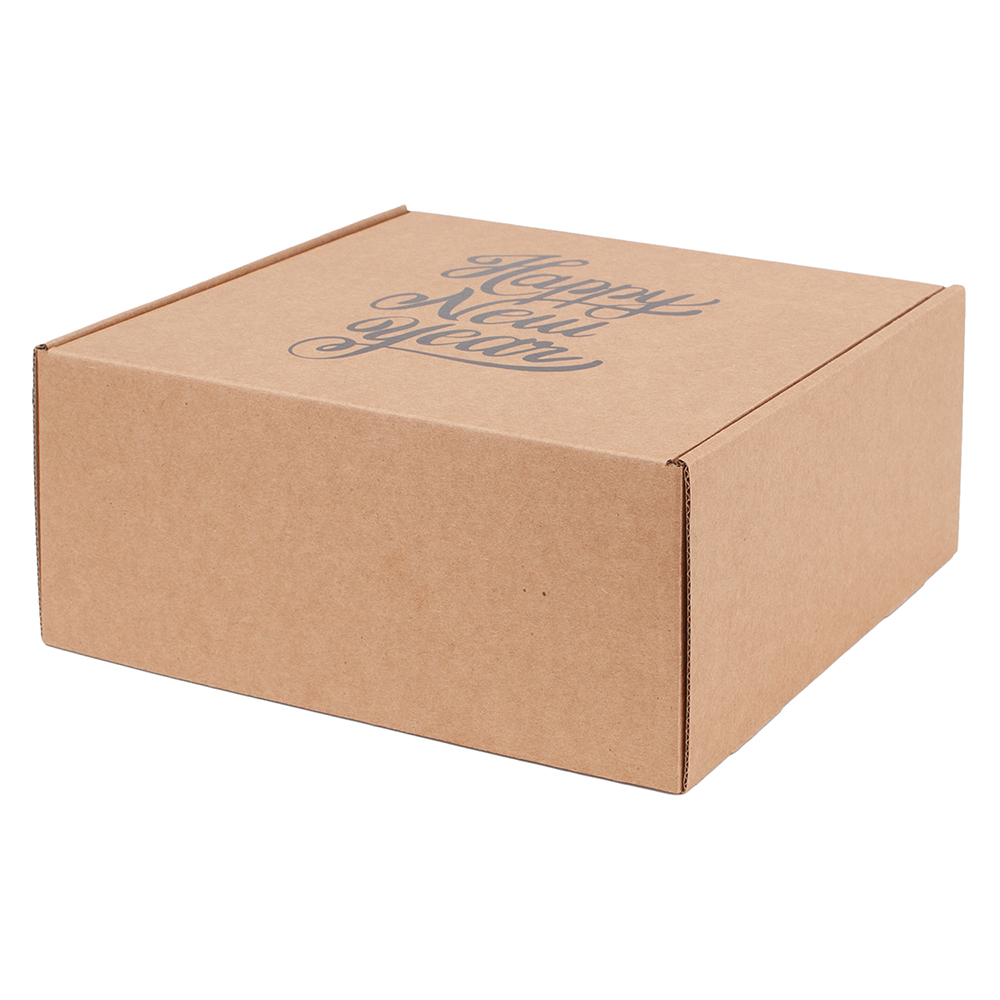 Подарочная коробка «Happy New year», чёрная, 190*190*80 мм Подарочная коробка «Happy New year», чёрная, 190*190*80 мм